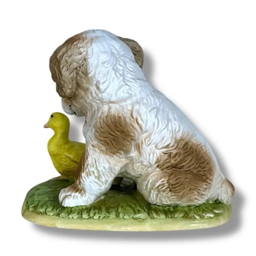 Vintage Spaniel Puppy Dog Duck Porcelain Figurine Homco #1413 Collectible - Picture 5 of 16